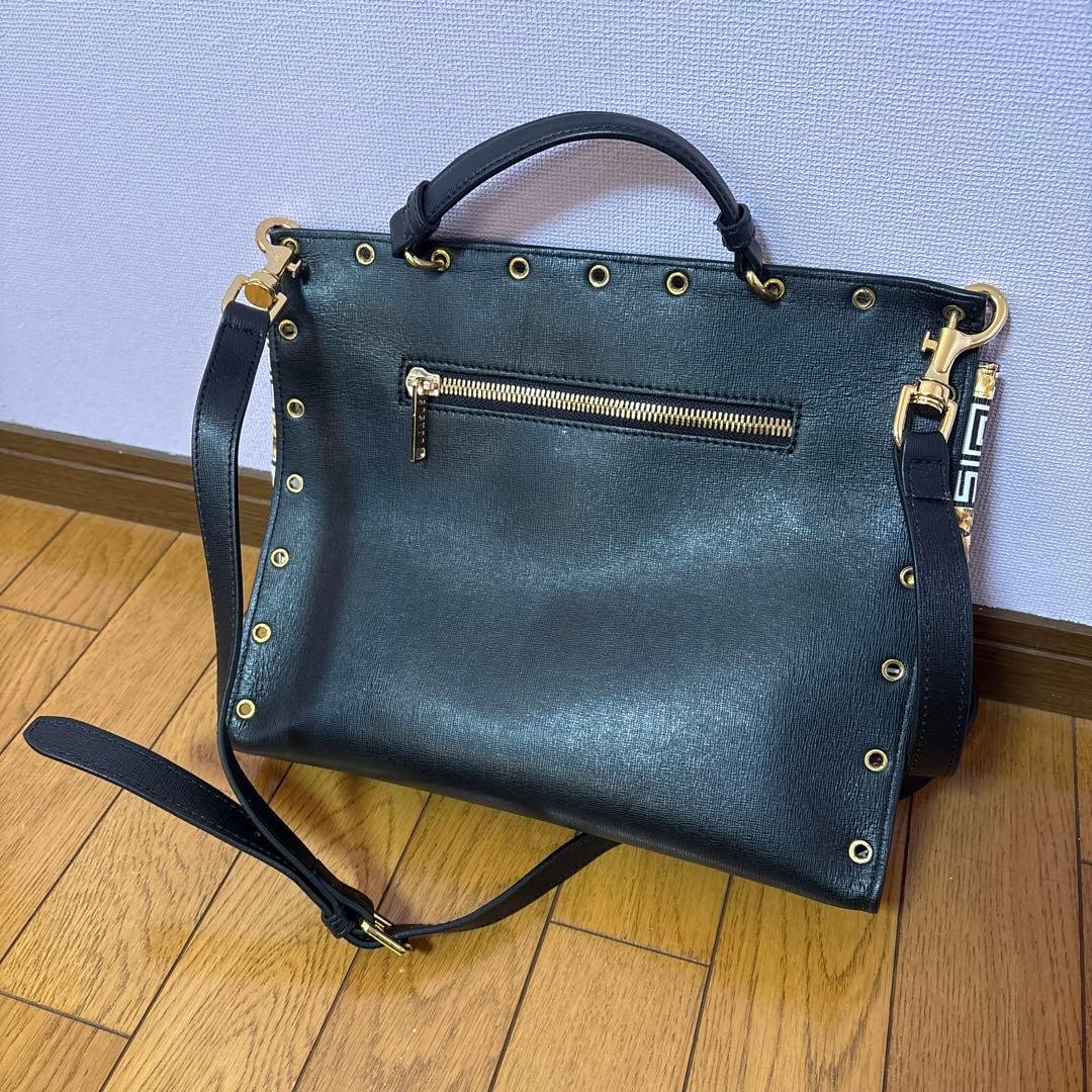 VERSUS VERSACE Shoulder Bag, Greca Pattern, Lion … - image 3