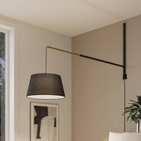 Lucande Wandleuchte, Wandlampe Innen 'Beleza' (Modern) In Schwarz Aus Aluminium