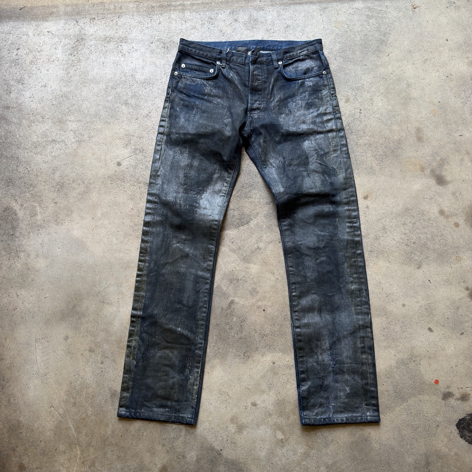 Dior Homme Archive Waxed Denim Blue - Gem