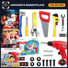 20 PCS Kids Tool Set with Toy Drill - Pretend Play Tools for Ages 3-8, Boys Gi