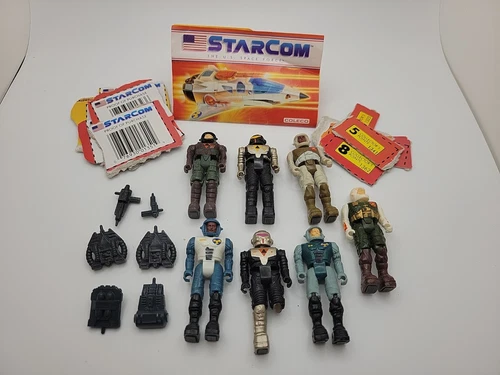 Vintage Coleco STARCOM Lot Of Vintage ACTION FIGURES W/ Guns Backpacks Damage