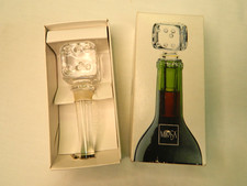 VINTAGE GROSSE MIKASA BLEIKRISTALL FLASCHE DEKANTER STOPFEN QUADRATISCH WÜRFEL
