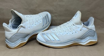 Men's Adidas Icon 4 Trainer White Silver Gum Size 7 Baseball Turf Shoe [CG5274]