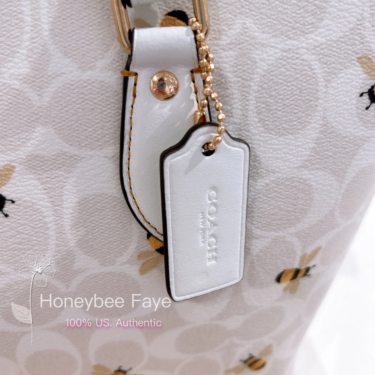 NWT Coach Gallery Tote In Signature Canvas With Bee Print CH514 eBay