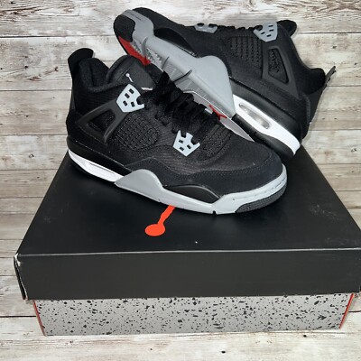 Air Jordan 4 Retro SE Black Canvas DV0553-006 GS Size 4.5Y/Women's