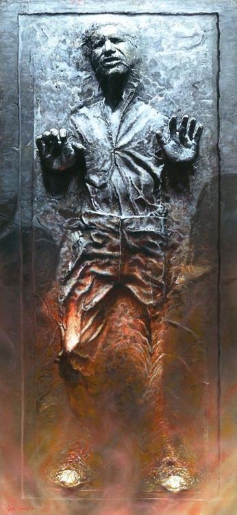 Star Wars Poster Han Solo In Carbonit – 53 X 158 Cm, Inkl. Tesa Powerstrips (20 Stück), Wanddekoration