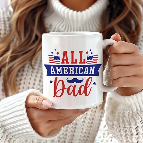 All American Dad - 4th of July Patriotic - Mug - Picture 2 of 4