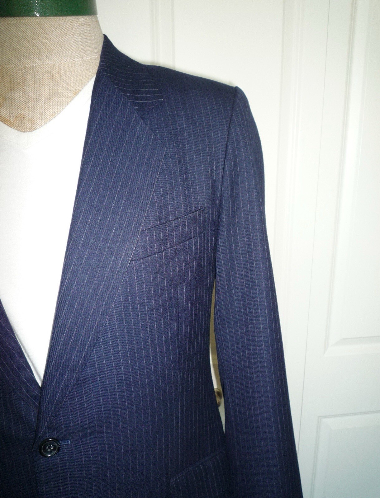 FILA Gessato Marina su misura (fine) Jkt. Tg.52 Beaumode Ltd. Savile Row Berluti Paris 