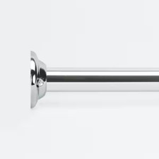 Stylish 60 in. Aluminum Shower Rod in Chrome - Ideal for Builders