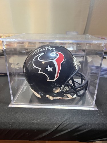 JJ Watt Autographed/Signed Houston Texans Riddell Mini Helmet - Picture 1 of 2