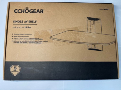 ECHOGEAR EGAV1 SINGLE AV SHELF HOLD UP TO 15 Lbs
