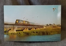 LMH Postcard SANTA FE Passenger Amtrak SAN DIEGAN GP30 ATSF 3232 Oceanside 1972