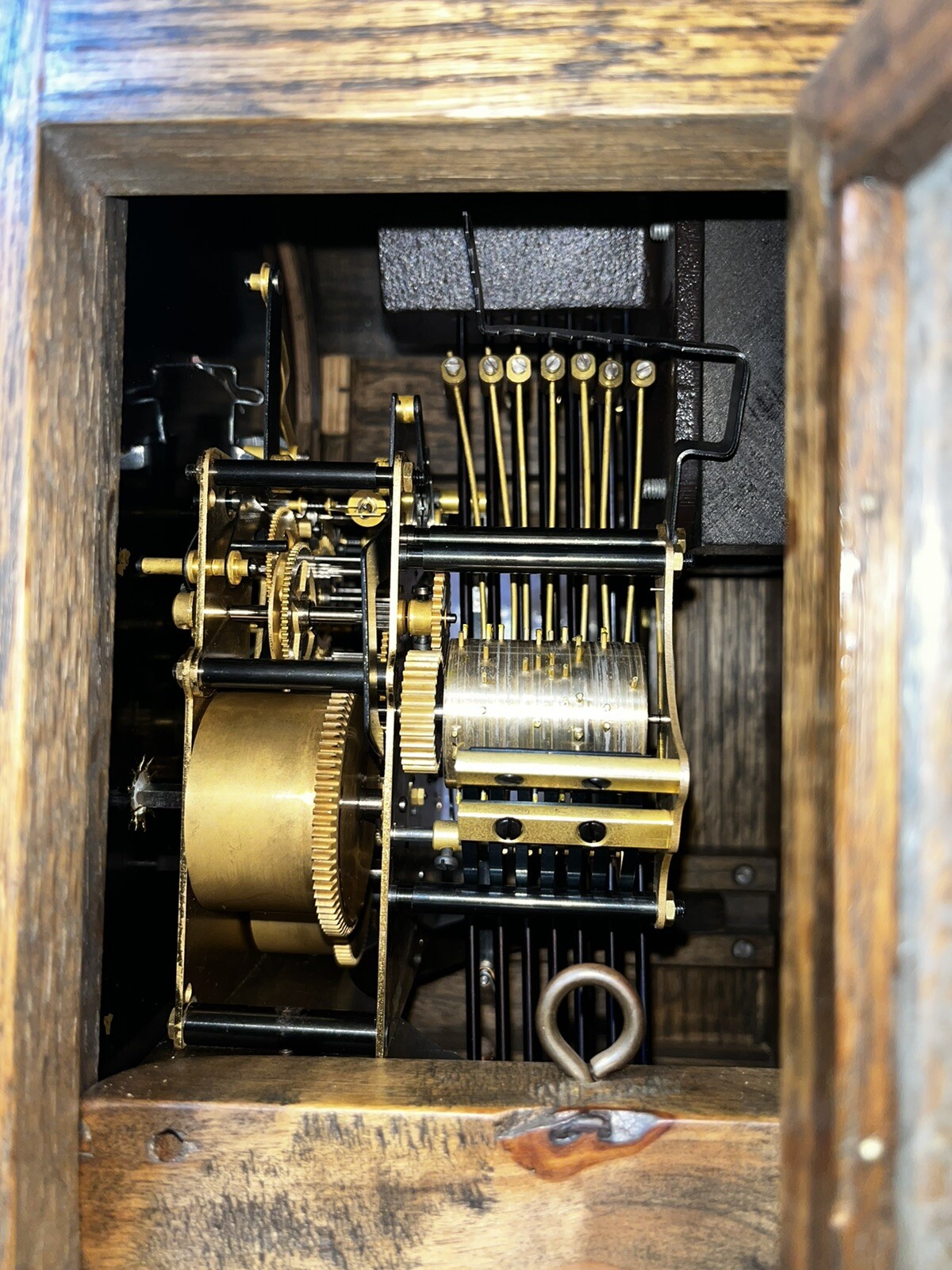 Gazo “Fallbrook” Granddaughter Clock C. 1978 581/4” Tall Ave Maria