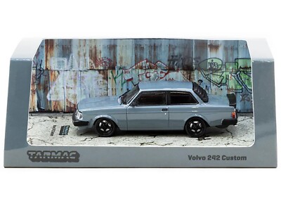 VOLVO 242 CUSTOM GRAY 1/64 DIECAST MODEL CAR BY TARMAC WORKS T64R-050-GRY