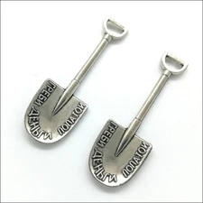 50pcs shovel spade Antique Silver Charms Pendants for Jewelry Making DIY 44*15mm