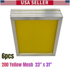 6 PACK 23" x 31" Aluminum Frame Silk Screen Printing Screens 200 Mesh US Stock