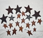 21 Rusty Metal Tin Stars Crafting Lot