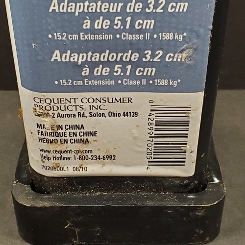 Adaptador receptor Reese Towpower 7020500 1-1/4" a 2" - 6" de largo, 3500 lb negro - Imagen 3 de 6
