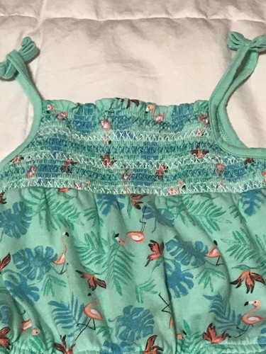 Wonder Nation Girls Flamingo Smocked Romper Size 5t - Picture 3 of 4