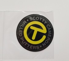 SCOTTY CAMERON AUFKLEBER - LRG CIRCLE T - 3,125" RUND - NEON / ANTHRAZIT 