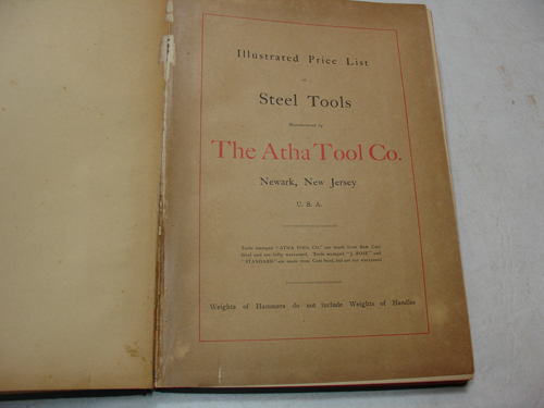 The Atha Tool old hammer and other similar tools catalog 1904 148 pages - Picture 2 of 12