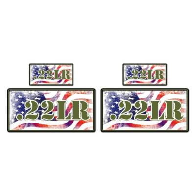 .22 LR Ammo Box Set, Vinyl Decal Sticker, 2@ 1