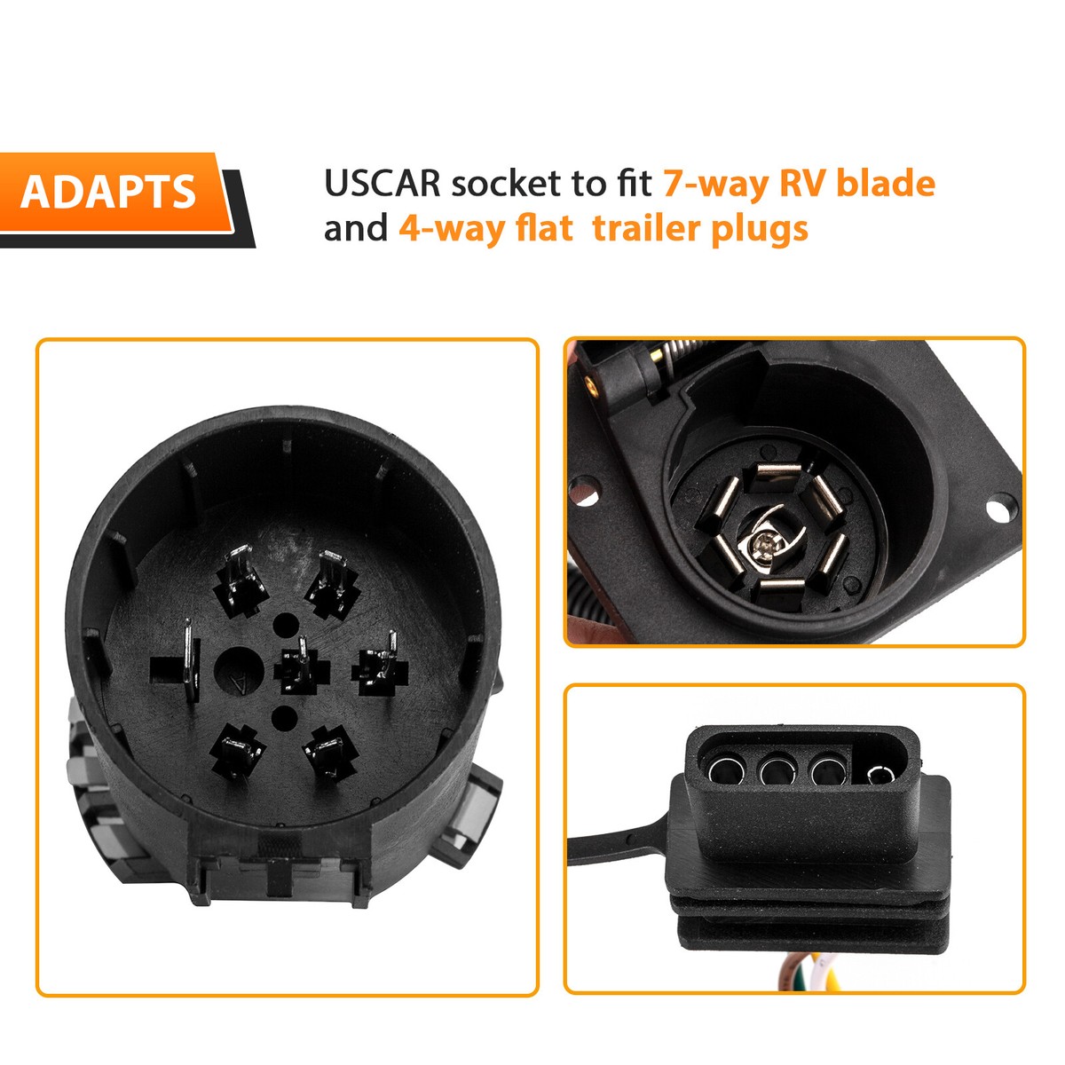 7 Way Trailer 4 Pin Flat Connector Plug For Nissan Frontier
