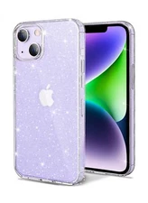 JJGoo Compatible with iPhone 14 Case, Clear Glitter Sparkle Soft TPU Anti-Scr...