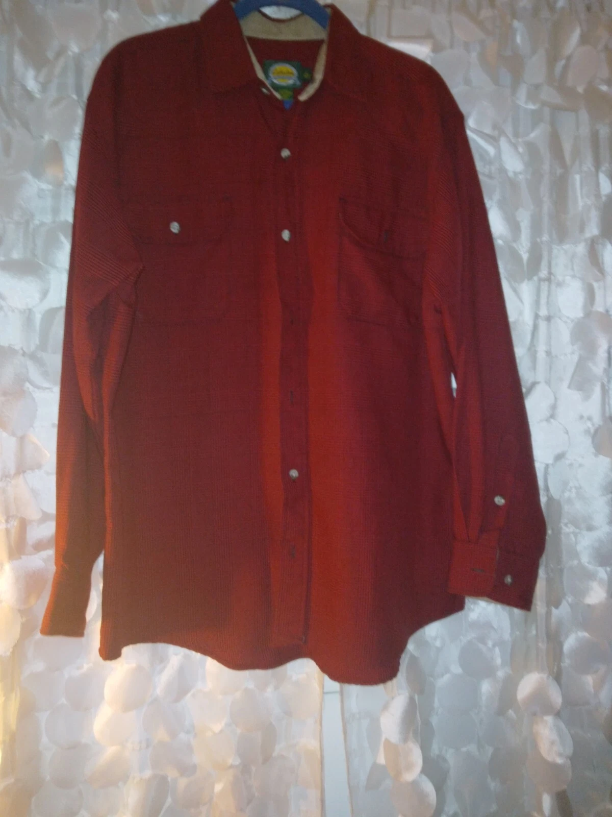 Cabela's Outdoor Gear Men's Long Sleeve Shirt - Size L Regular Red Plaid
