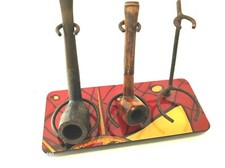 porte pipes à 3 supports