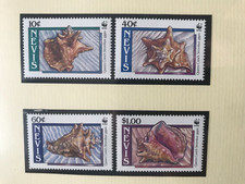 Nevis 1990 Satz WWF Fechterschnecke postfrisch