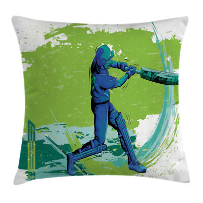 Kissenbezug Dekokissen für Sofa Sport Cricket-Spieler Pitching