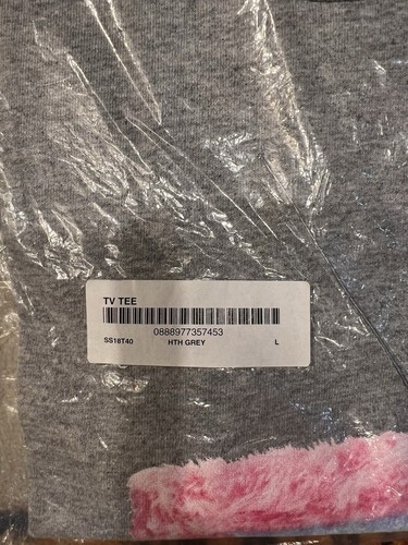 Supreme TV Tee T-Shirt Grey SS18 New Box Logo - Picture 5 of 5