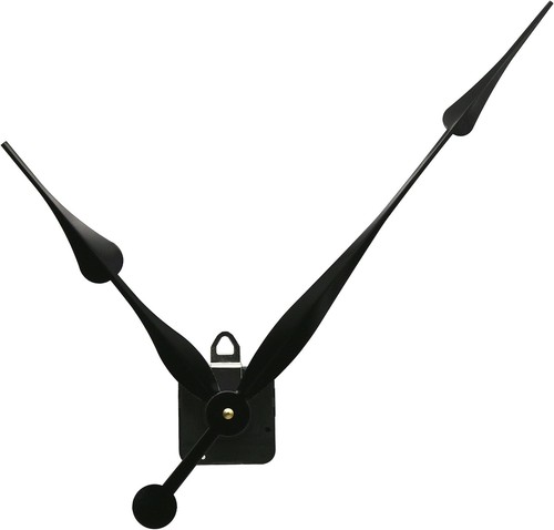 Modern Black Long Shaft Clock Movement Kit with Spade Hands for Stylish Decor - 第 7/9 張圖片
