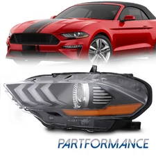 For Ford Mustang 2018-2023 Full LED Headlight Dual Projector w/ DRL Driver Side