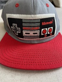 Nintendo Video Game Controller NES Official Snapback Gamer Hat Grey and Red 2012