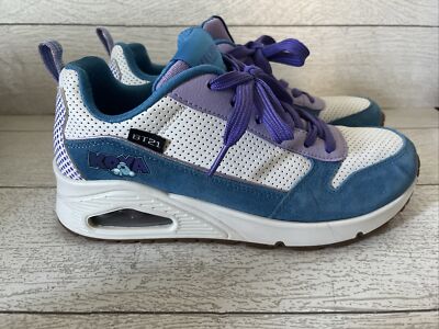 Skechers BT21 Koya Womens Size Suede Blue Leather Upper