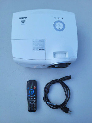 Vivitek D910HD DLP Projector 1080P w/ Remote Power Cord Tested 1920x1080 3D Cap