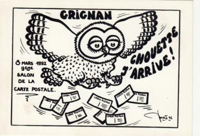 GRIGNAN 9th Postcard Salon March 8, 1992 Nice