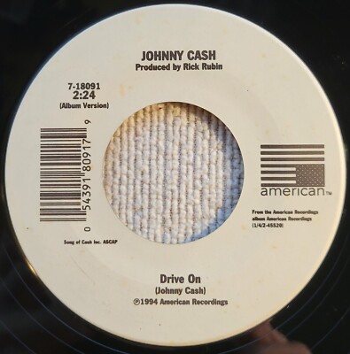 Johnny Cash ''Drive On / Delia's Gone'' strong VG+