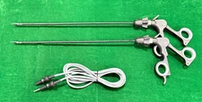 2pc Laparoscopic Curved Scissor 5mmx330mm with Cable Free Reusable Instruments