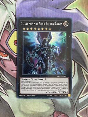 MP16-DE044 Galaxy-Eyes Full Armor Photon Dragon Super Unl Ed NM Yugioh Karte