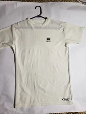 Wilson Ultra-Tec White Short Sleeve Athletic  Shirt Moisture Wicking Technology 