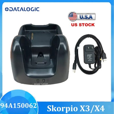US Datalogic Skorpio X3 X4 Single Cradle Base With Power Supply P/N: 94A150062