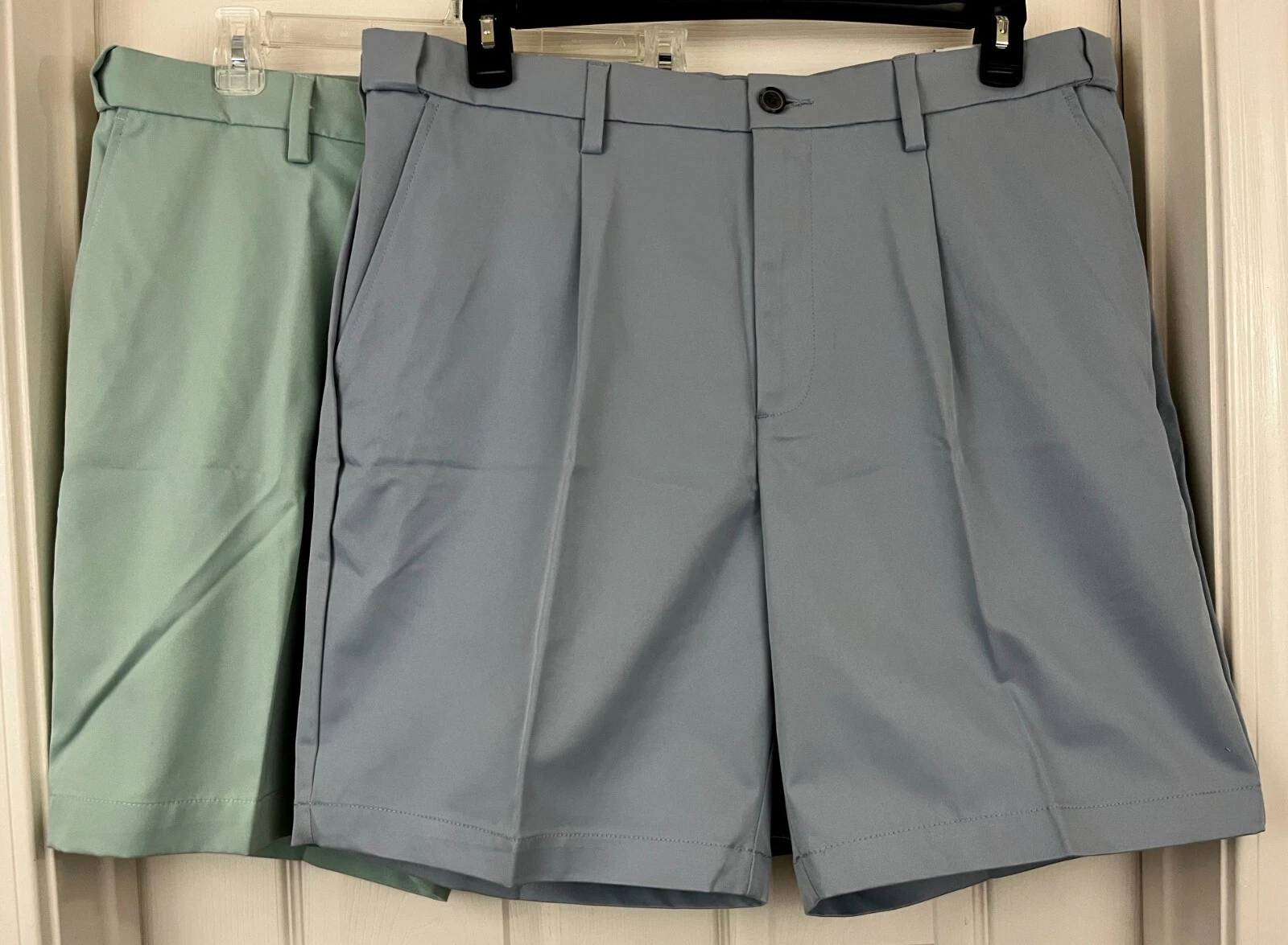 CROFT & BARROW - 2 Pair Quick Dry Performance Above Knee Men's Shorts size 38