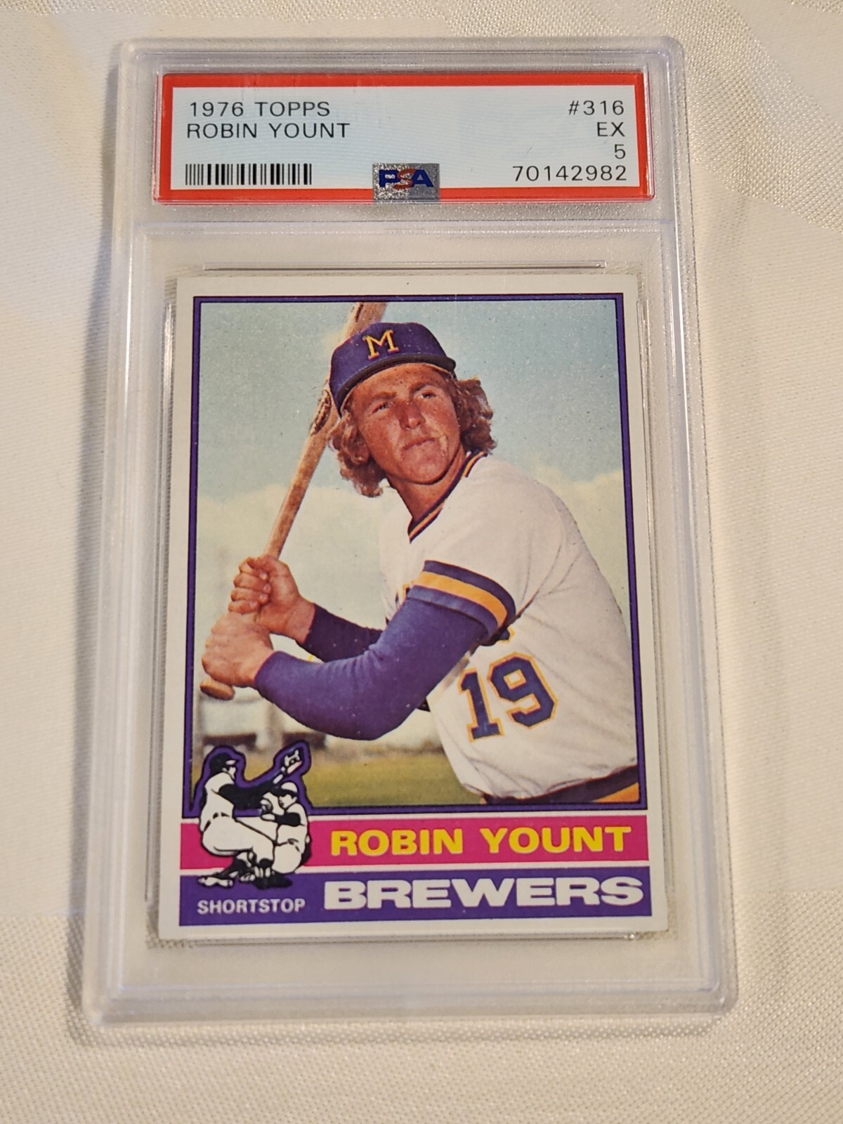 1976 TOPPS ROBIN YOUNT #316 PSA 5! # 70142982! A GREAT 2ND YEAR CARD!