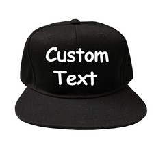 Custom embroidered snapback cap, custom embroidery flat bill snap back cap