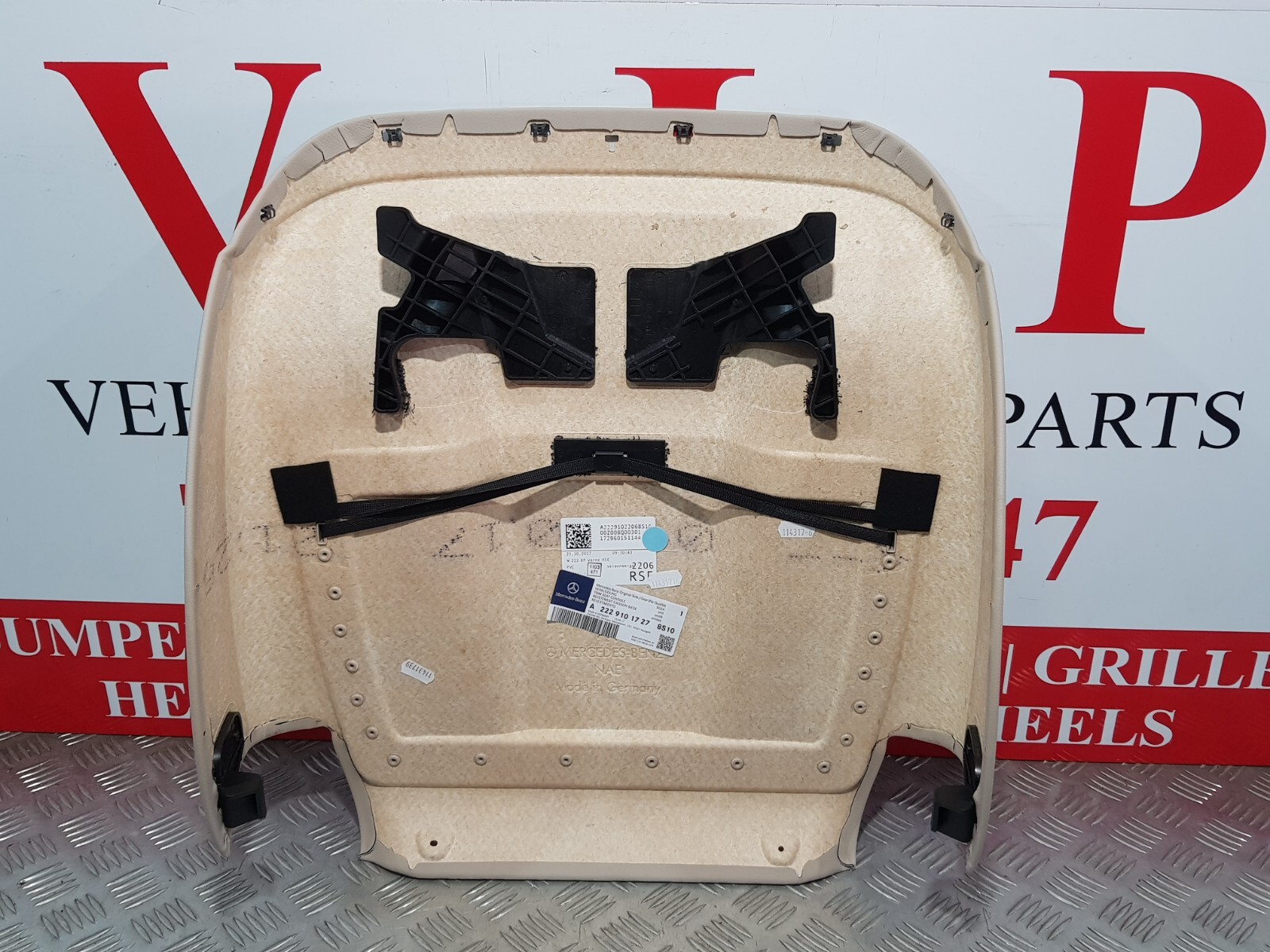 NEW OEM MERCEDES S CLASS W222 FRONT SEAT STORAGE BACKING 2014-2020