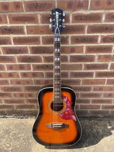 EKO Ranger Honey Burst Guitar with customised pickguard