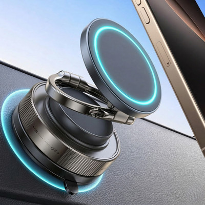 KANDONEX Handyhalterung Magnet-Vakuum Auto 360° drehbar, faltbar, stabil ZF75